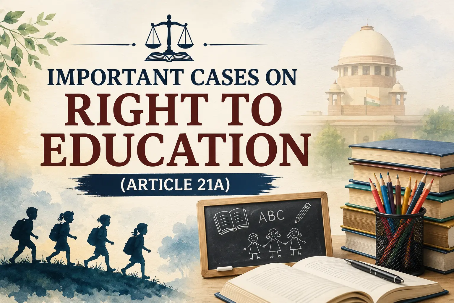 Important Cases on Right to Education (Article 21A)
